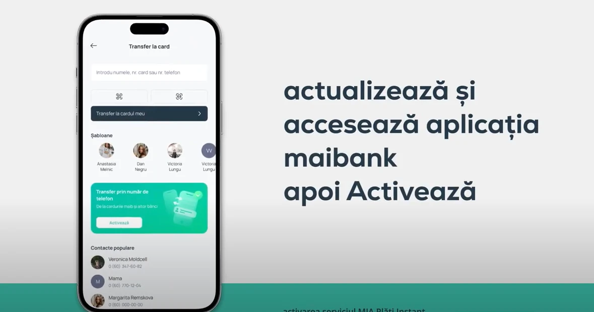 Cum activezi MIA Plăți Instant din aplicația MAIB